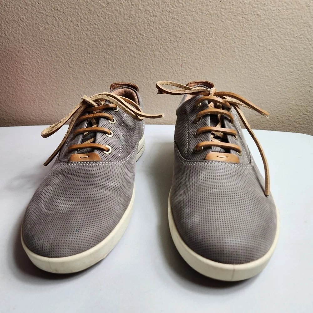 ECCO Mens |US9/EU42| Gray Nubuck Perforated Eisner Retro Shoes